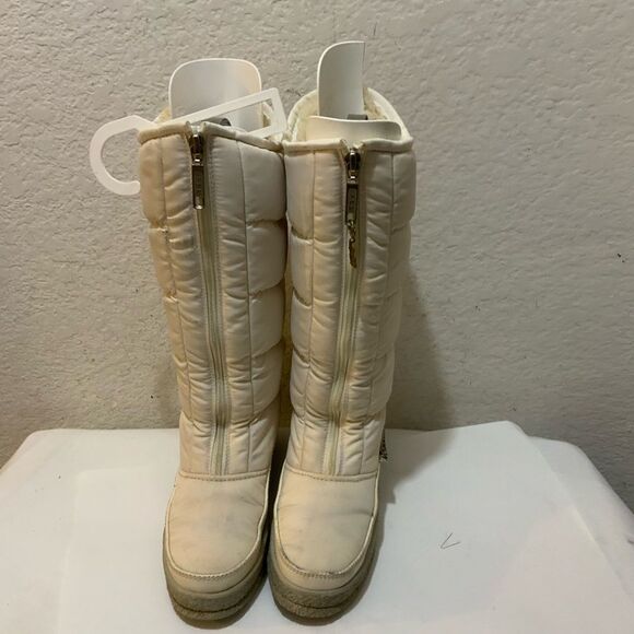 Vintage Nordica winter  front zip wedge Fur Boots cream size 36 Italy - Picture 13 of 15